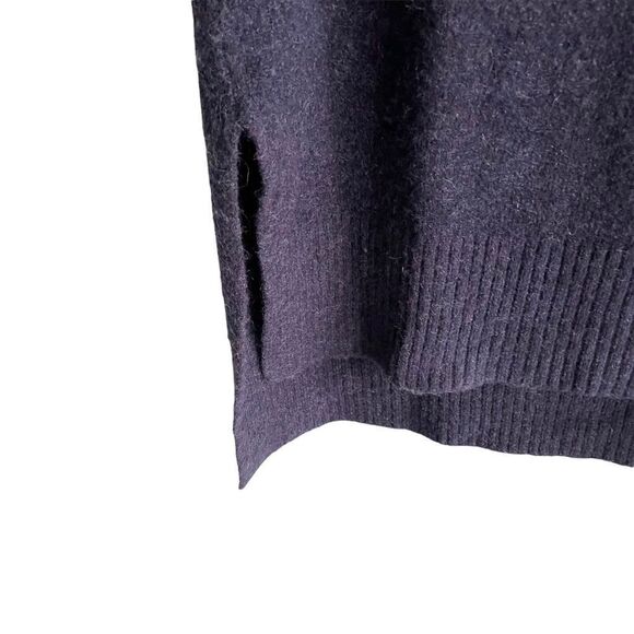 CYNTHIA ROWLEY Wool Sleeveless Turtleneck Sweater Tunic Purple M - Picture 7 of 9